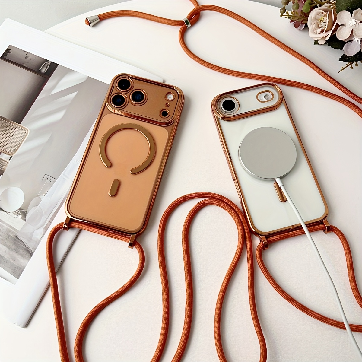 Clear Magsafe Case - Collana di lusso Cavo Corda Cordino