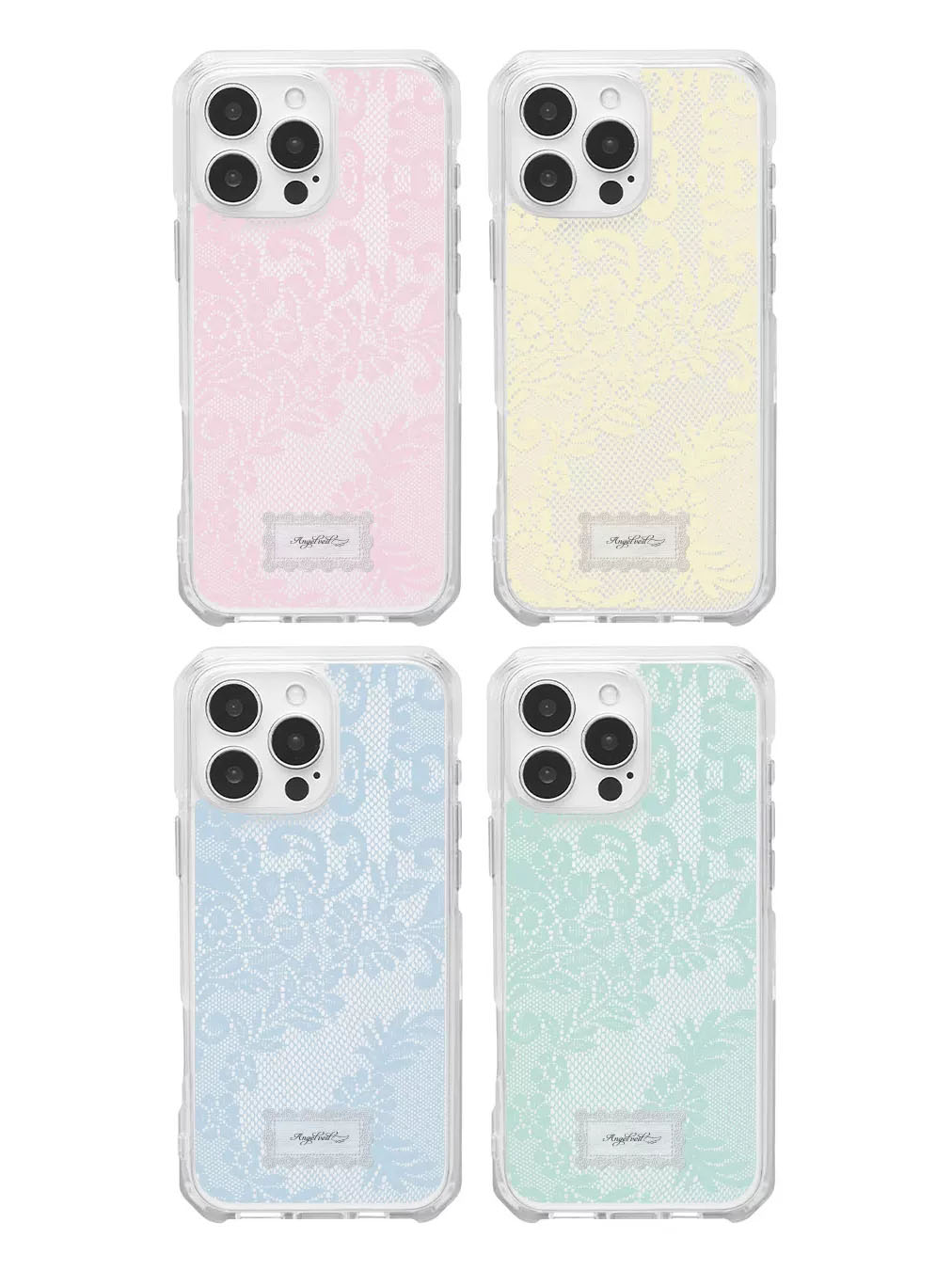 Phone Cases Cool Girl - Cover Trasparente Coreana Ins con Pizzo