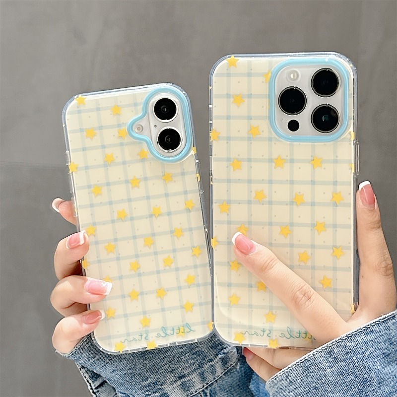 Phone Cases Yellow - Custodia Antiurto Gialla a Scacchi con