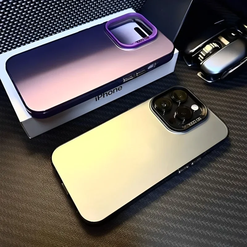 Phone Cases Cute Iphone 13 - Custodia opaca color Aurora metallizzata laser